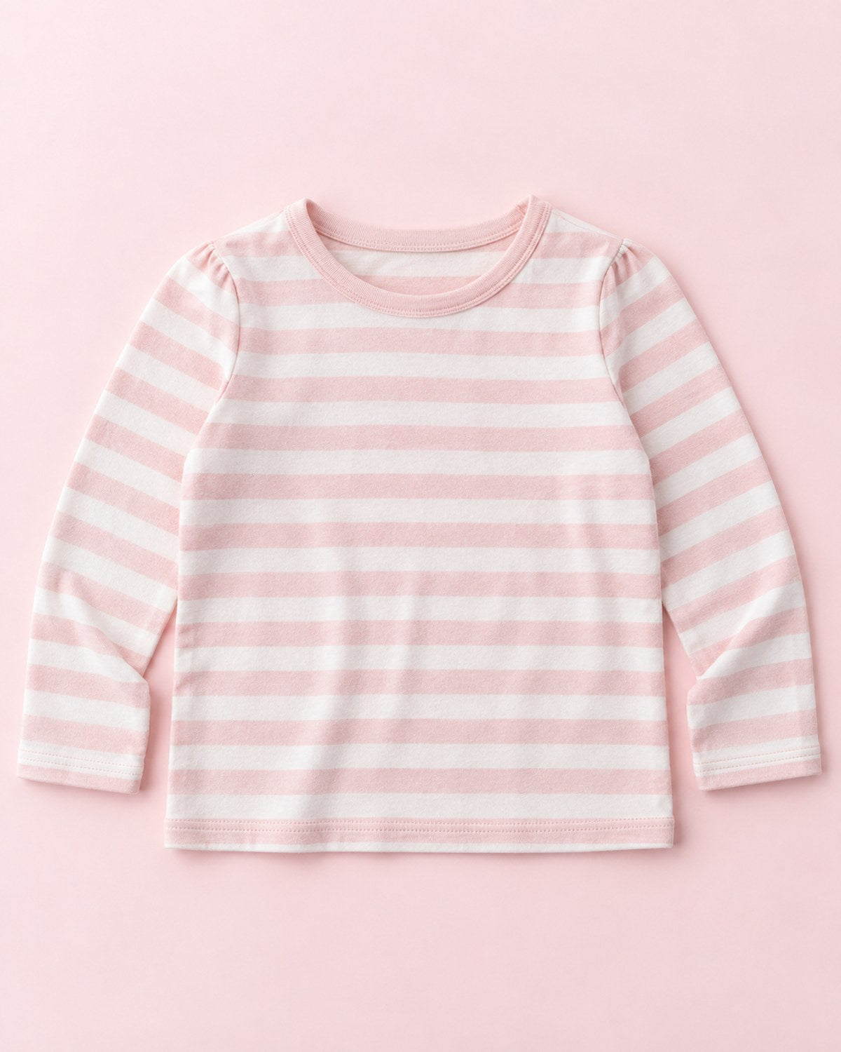 ボーダー 長袖Tシャツ ピンク
