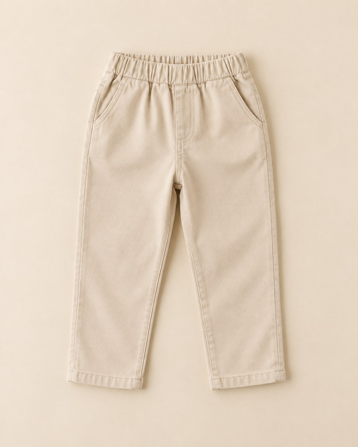 のびのびストレッチ ロングパンツ ベージュ